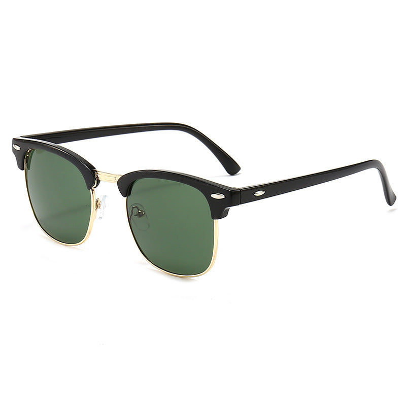 Damen modische Retro-Sonnenbrille mit metallischem Rahmen Brehn