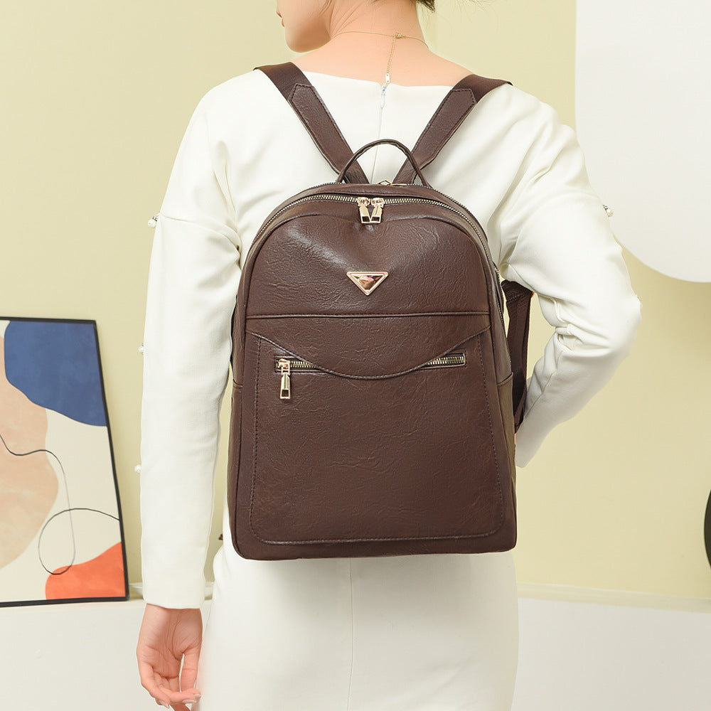 Elegante Faux Leder Rucksack Brehn