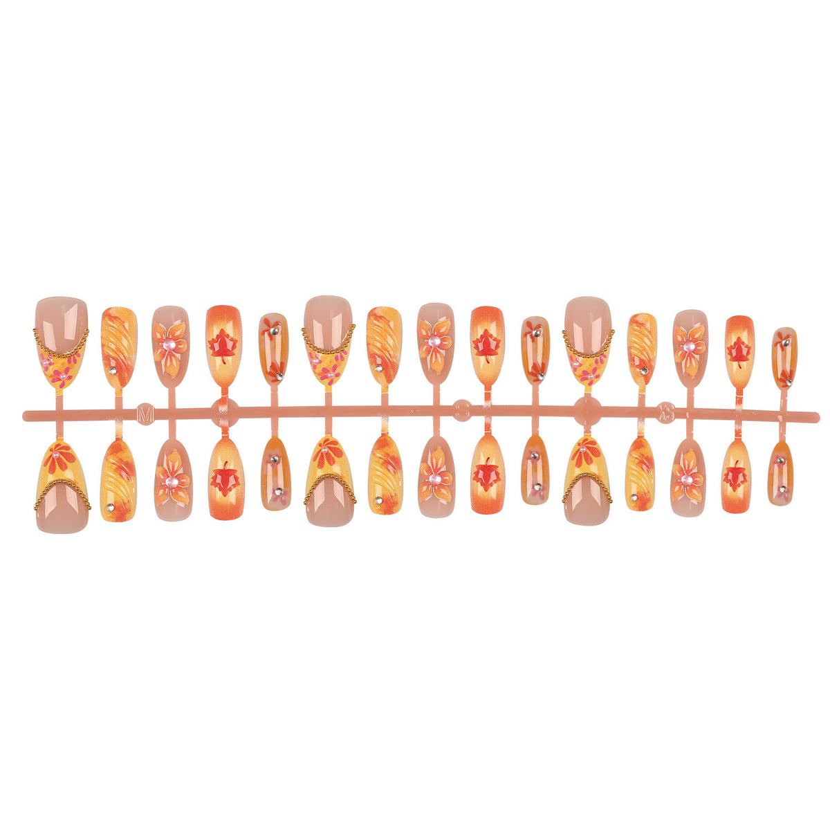 Blumeninspiriertes Press-On Nagelkunstset