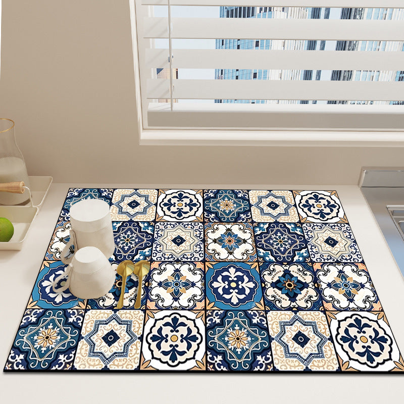 Floral Print Dekorative Teppich