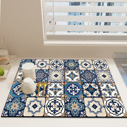 Floral Print Dekorative Teppich