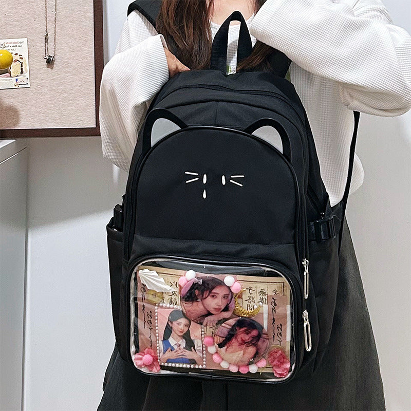 Süße Katzenohren Design Schulrucksack