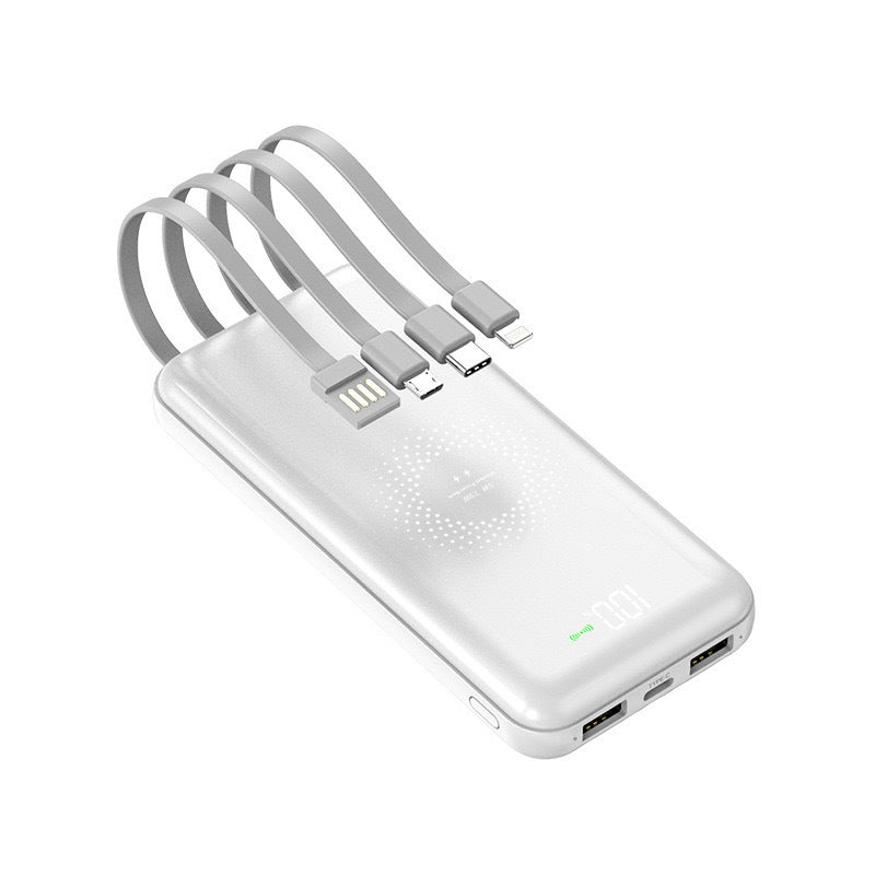 Tragbare Powerbank mit Integrierten Kabeln Brehn