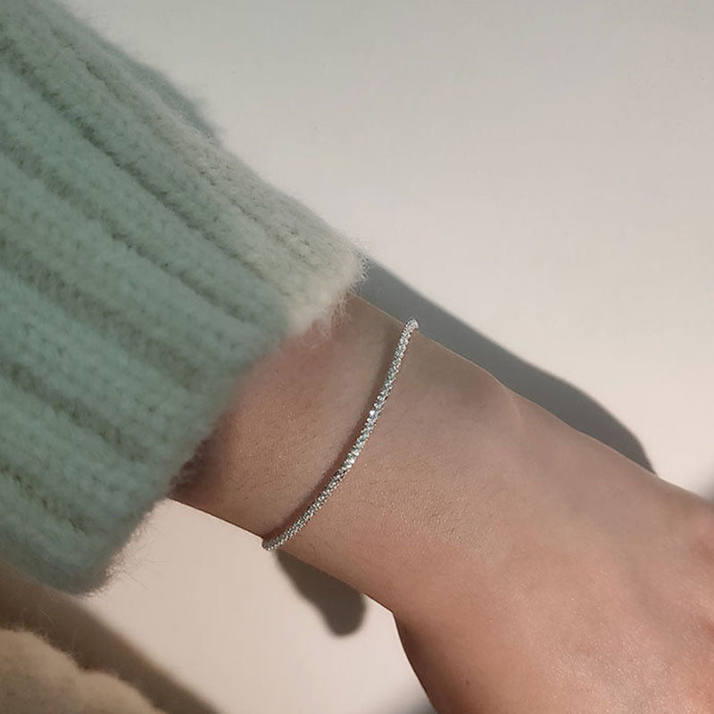 Schlank verstellbares Kristallknöchelarmband Brehn