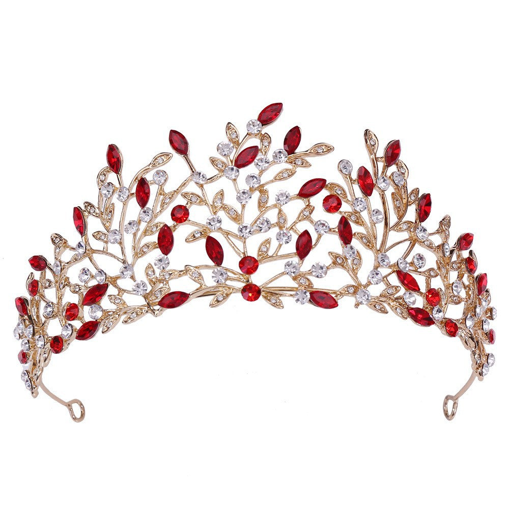 Damen Elegante Haarreif mit floralen Verzierungen und Strasssteinen Brehn
