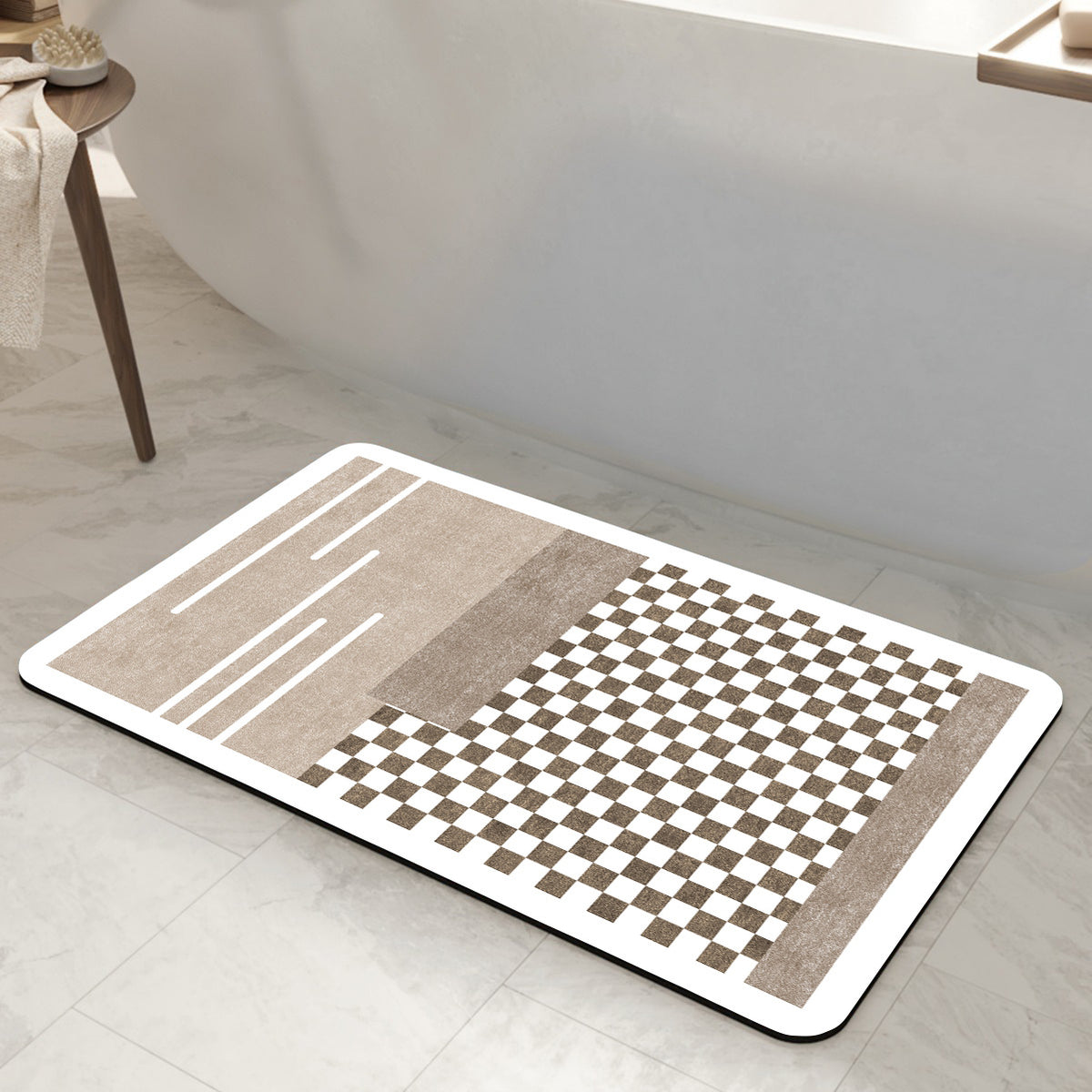 Abstrakte Moderne Badmatte Brehn
