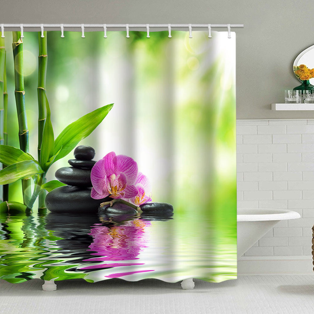 Tranquil Zen Natur Duschvorhang Brehn