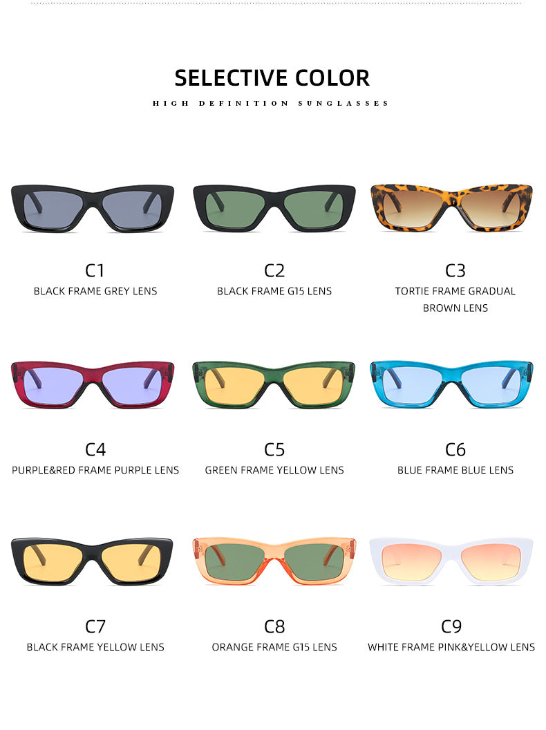 Damen modische Sonnenbrille mit rechteckigem Gestell Brehn