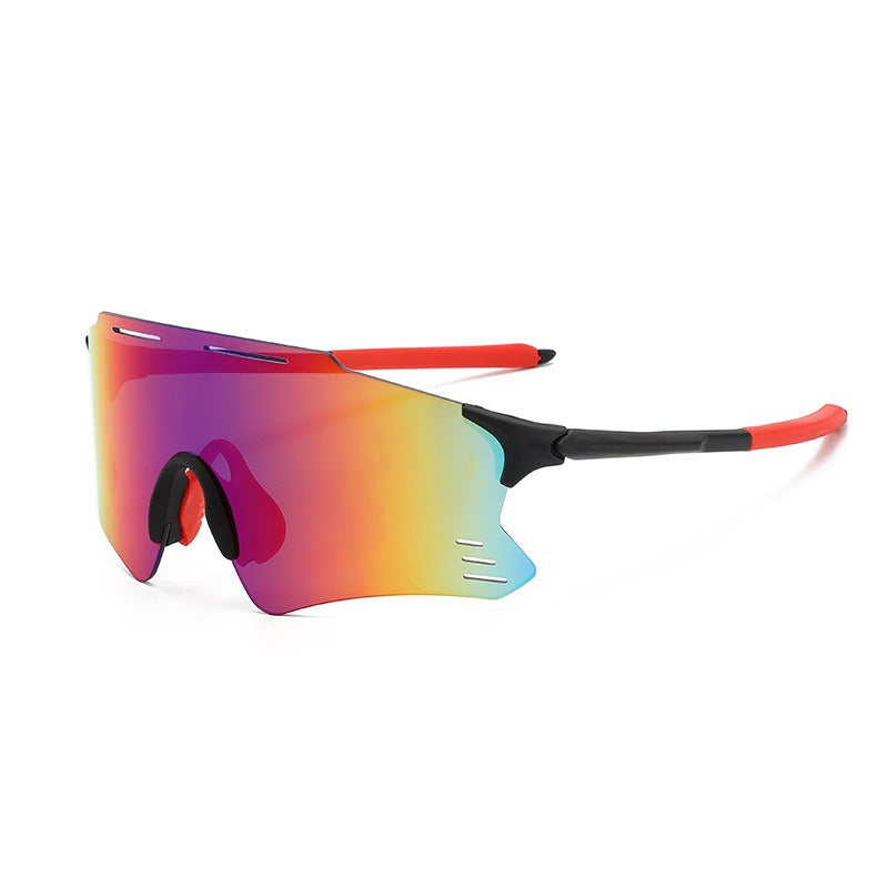 Unisex nan sportliche Sonnenbrille mit einteiligem Visier polarisierte Gläser rutschfester Nasenauflage Brehn
