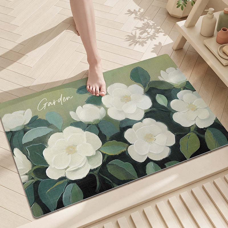 Florales Mosaik Badezimmermatte Brehn