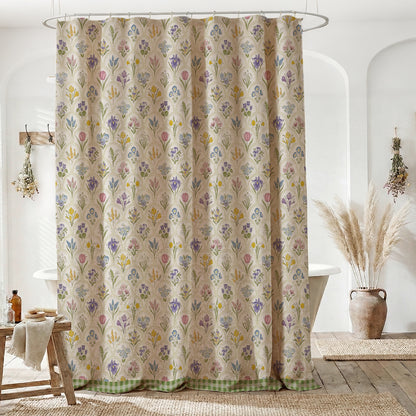 Floral bestickte Duschvorhang Brehn
