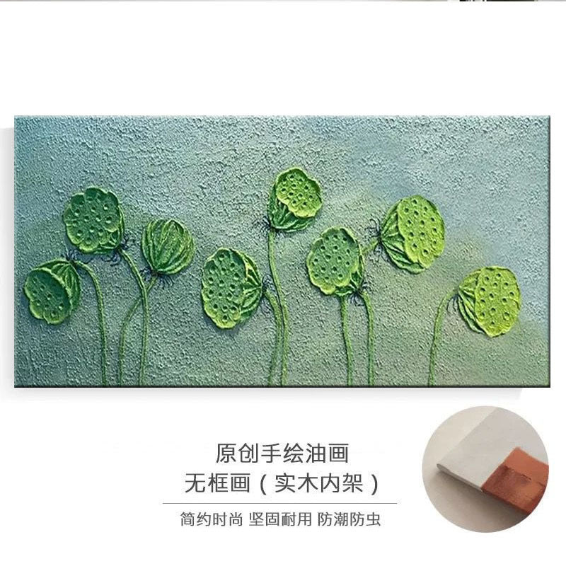 Texturiertes botanisches Relief Wandkunstwerk