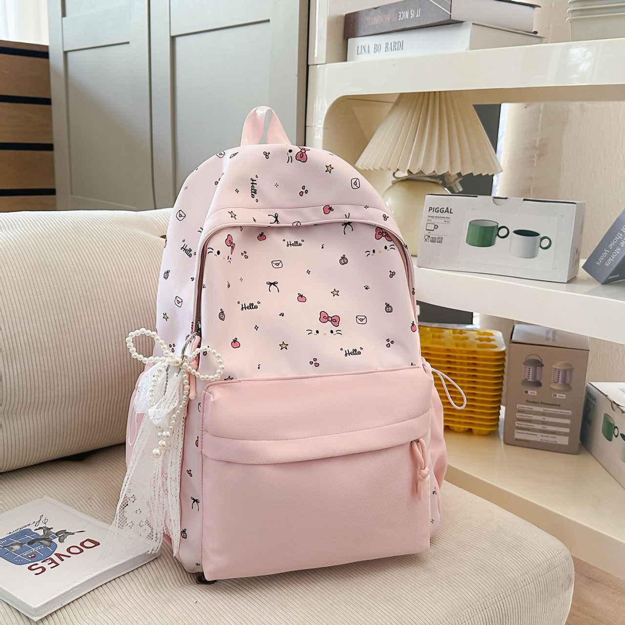 Niedlicher Cartoon-bedruckter Rucksack