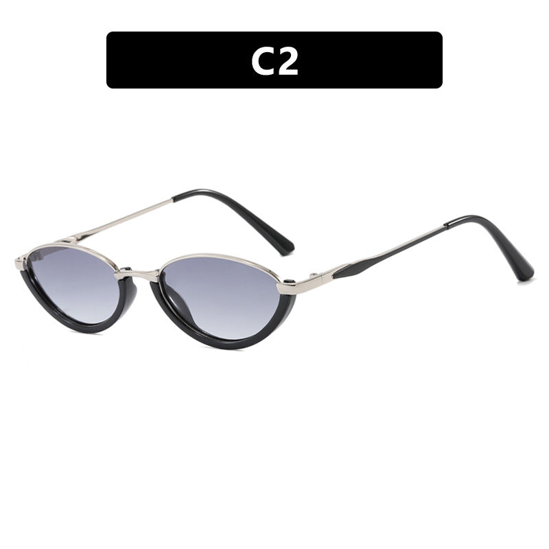 Damen modische Cat-Eye Sonnenbrille mit zweifarbigem Rahmen und UV-Schutz Brehn
