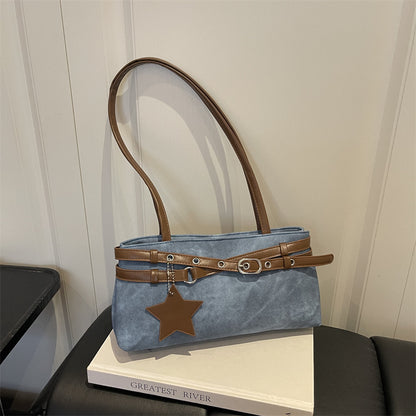 Stylische Faux Wildleder Handtasche