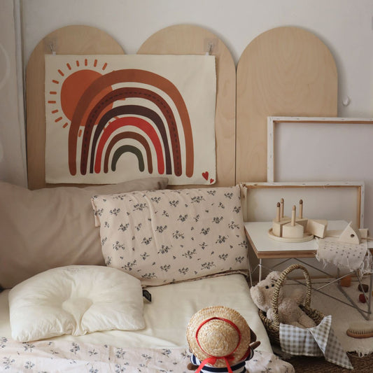 Retro Rainbow Baumwolle Wandbehang Teppich