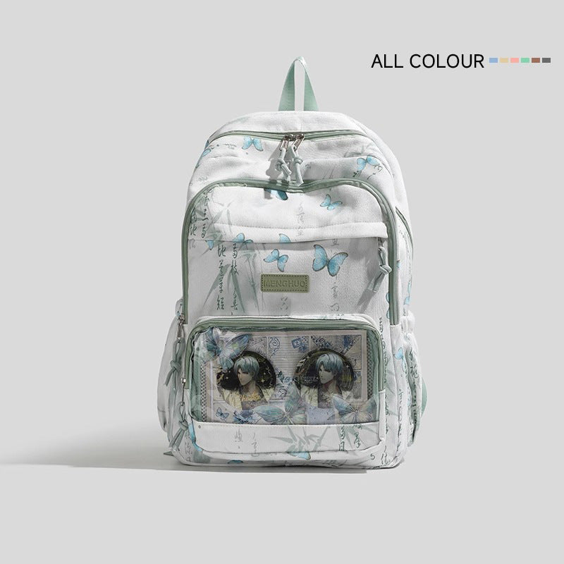 Stilvolle Schmetterlingsdruck-Rucksack Brehn