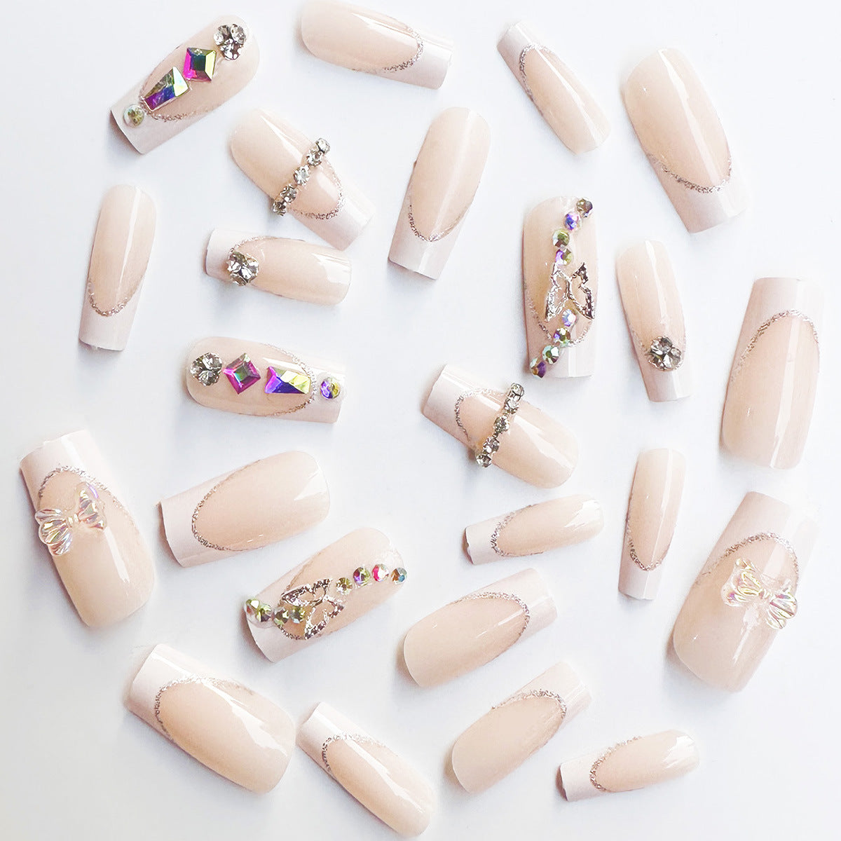 Dekorative Strass Nagelkunst Extensions Brehn