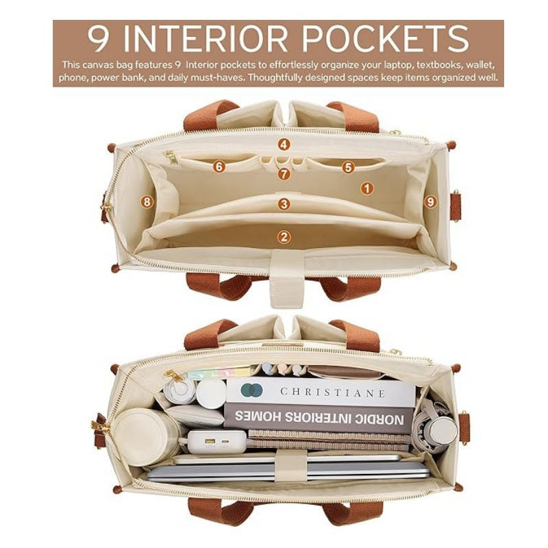 Elegante Handtasche mit Multiplem Fächersystem Brehn