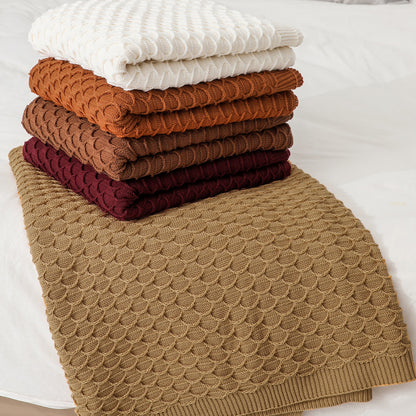 Texturiertes Strickwurfdecke
