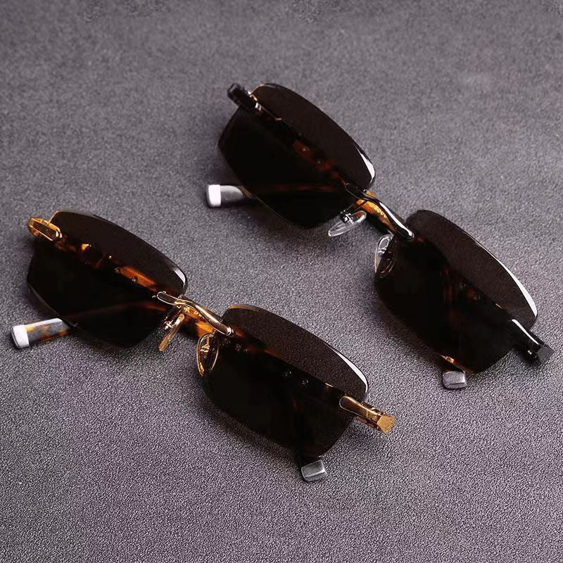 Damen modische rechteckige Sonnenbrille mit einzigartigem Gestaltungsmerkmal Brehn