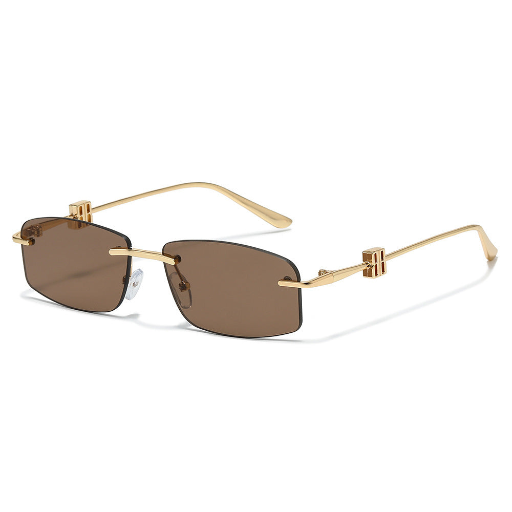 Avant-Garde Minimalistische Rechteck Sonnenbrille Brehn