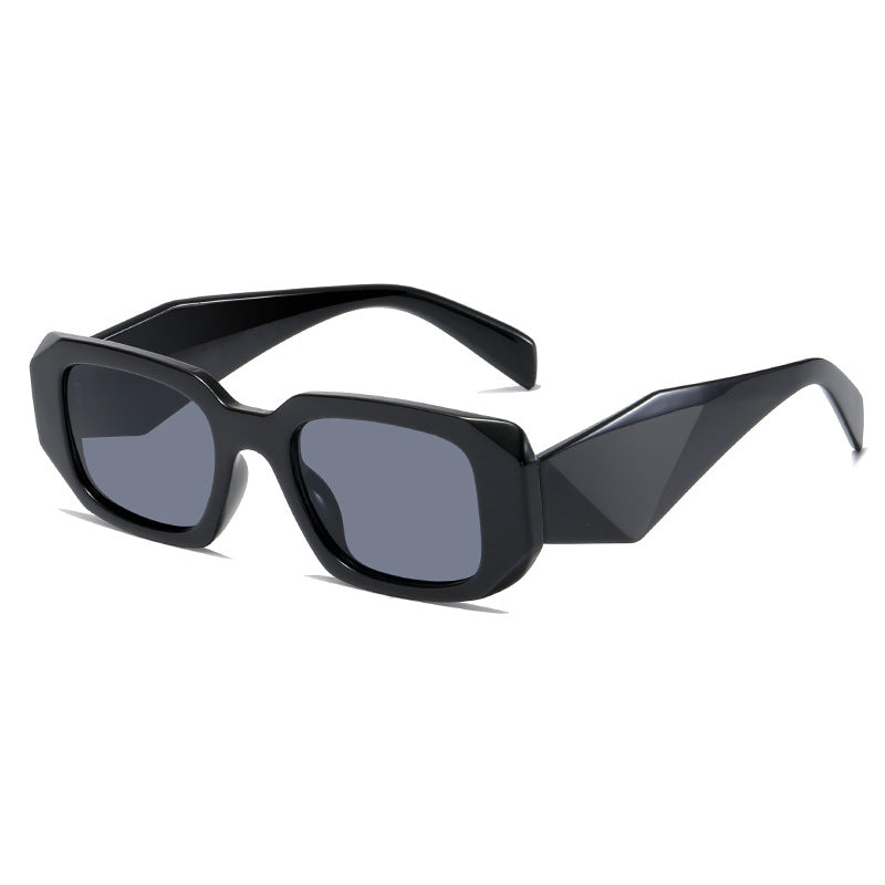 Damen quadratische Designer-Sonnenbrille mit modernem akzentuiertem Rahmen Brehn
