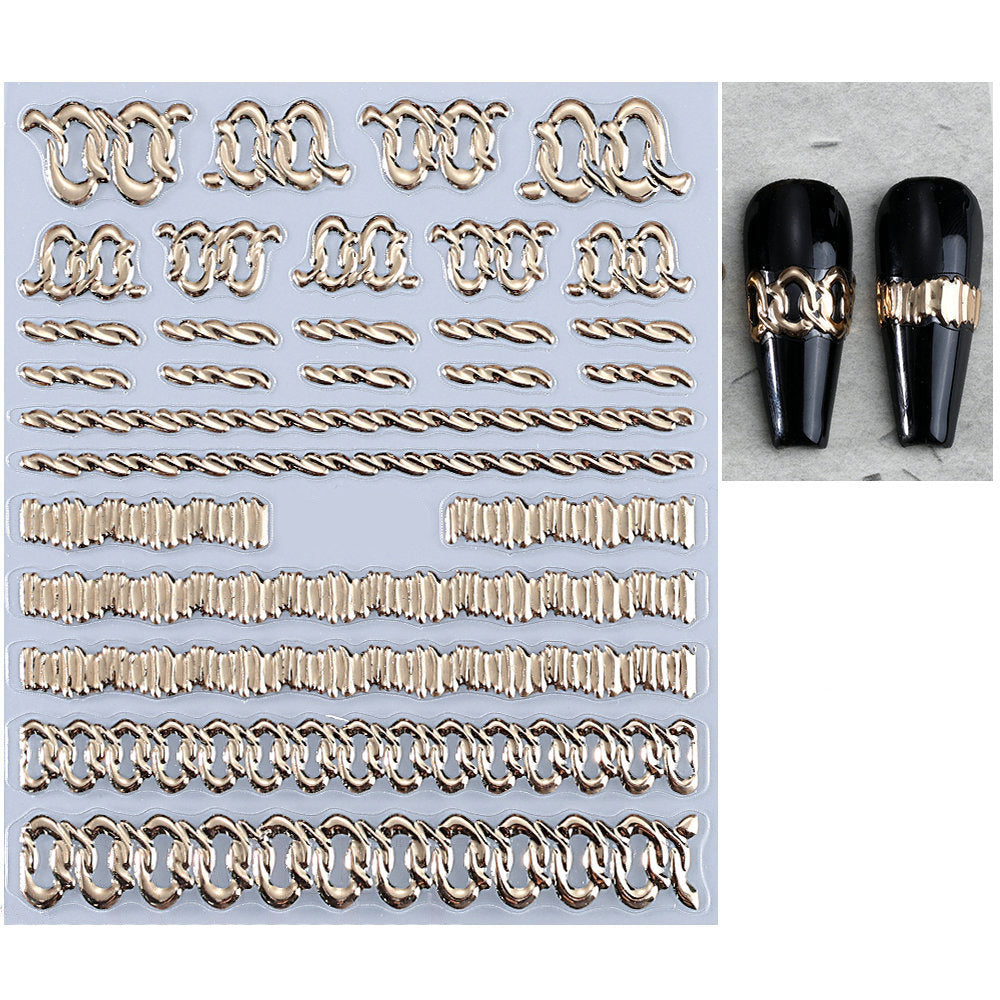Metallic Nail Art Streifenklebeband