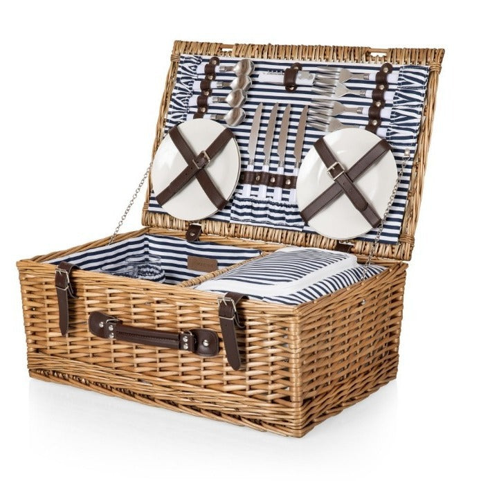 Damen Picknickkorb mit integriertem Geschirrset und platzsparendem Design Brehn