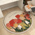 Florales Design Rundteppich