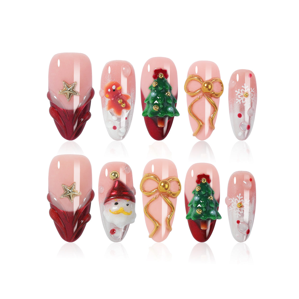 kreative Weihnachtskunstnägel Brehn