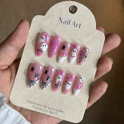 Halloween-Themen Press-On Nagelkunst Set Brehn