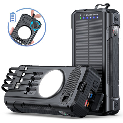 Multifunktionale Solar Powerbank mit LED-Anzeige Brehn