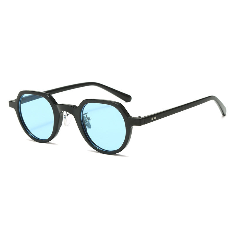 Damen runde Sonnenbrille mit modernem Kunststoffrahmen und UV-Schutz Brehn