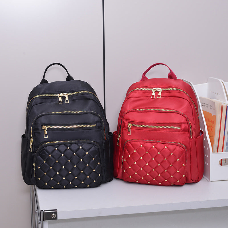 Chic gep quilteter Rucksack mit mehreren Taschen Brehn