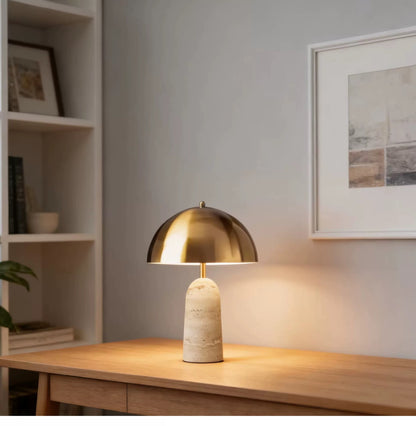 Moderne Marmor- und Metall-Tischlampe