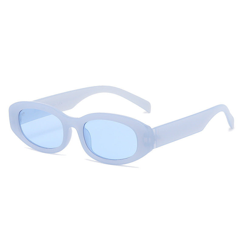 Damen modische Sonnenbrille im minimalistischen Ovaldesign Brehn