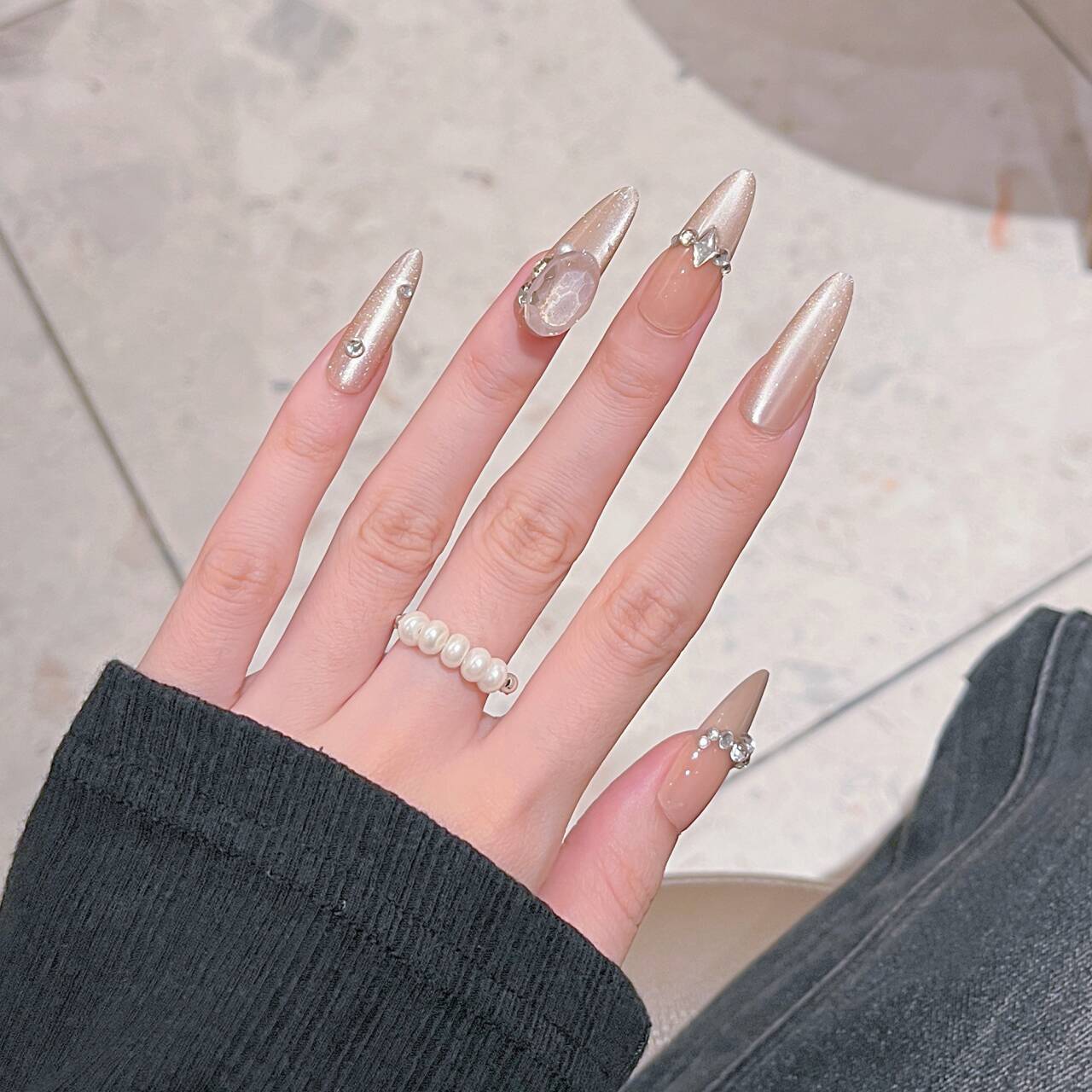 Luxus Dekorative Press-On Nagelkunst Brehn