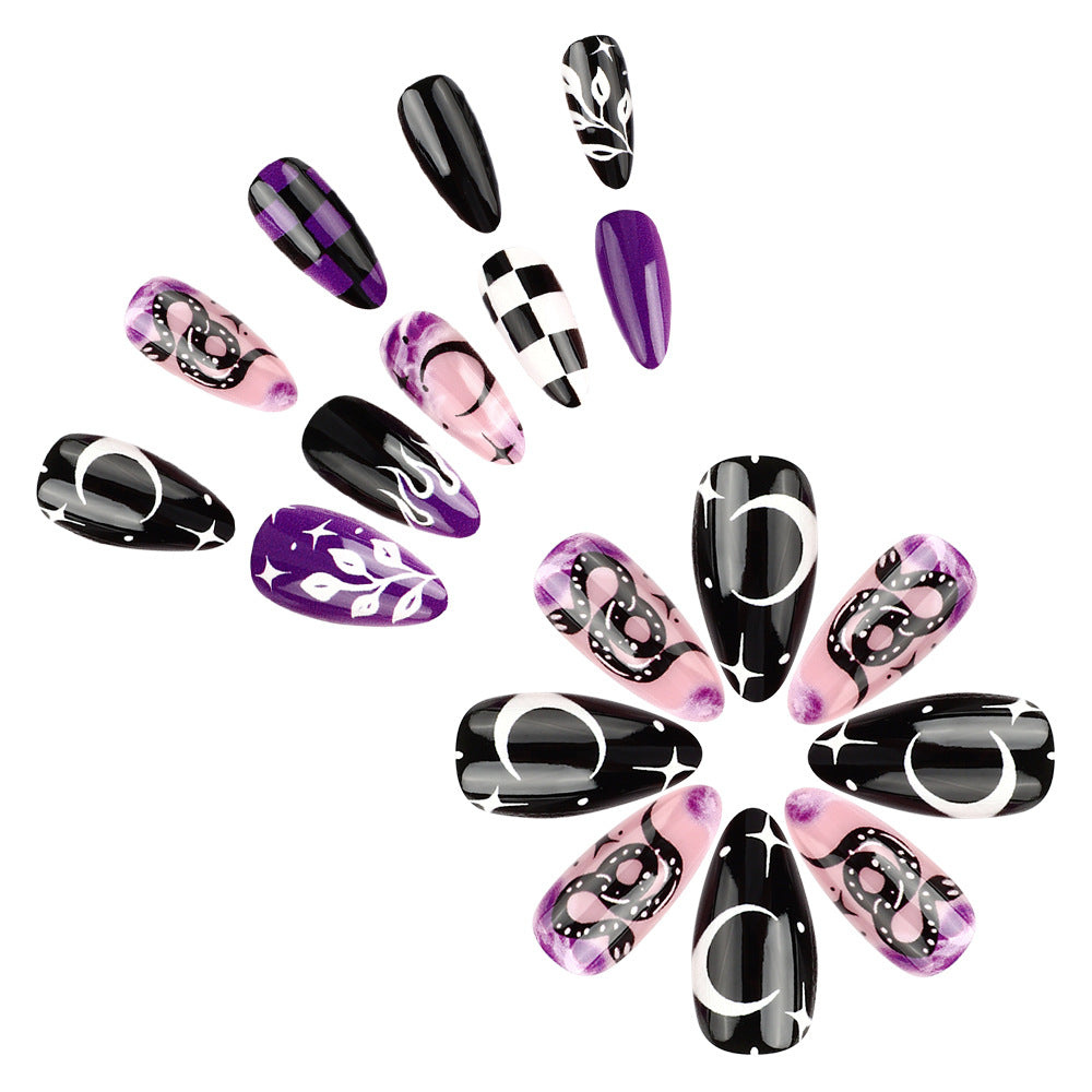 Künstlerische Schachbrett-Nagelkunst Brehn