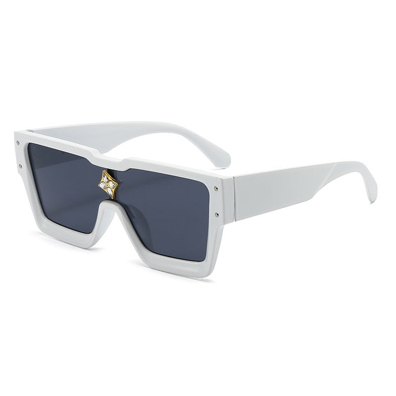 Fetzig geometrische Sonnenbrille