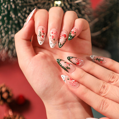 Trendige Weihnachtskunst Fingernägel Brehn