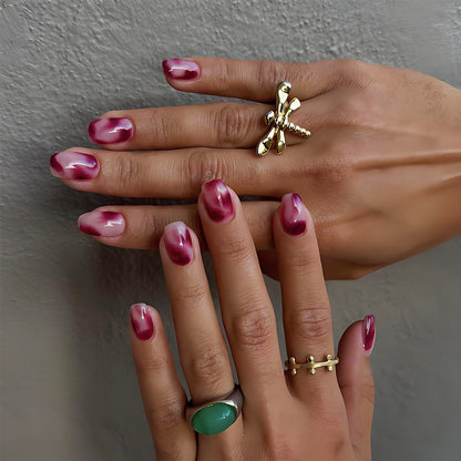 Kunstnagelset mit modernem Farbverlauf und stilvollen Akzenten Brehn