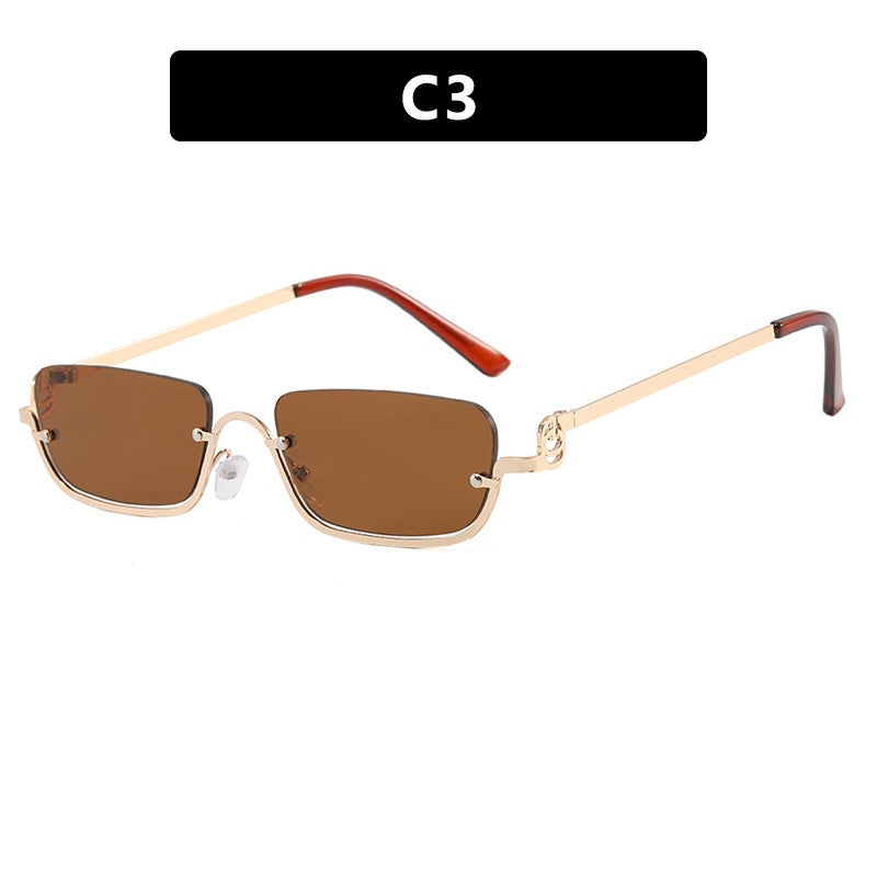 Damen quadratische Sonnenbrille mit elegantem Metallrahmen Brehn