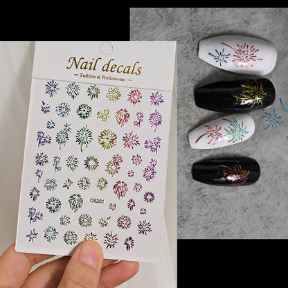 Dekorative Nagelkunst Aufkleber Set