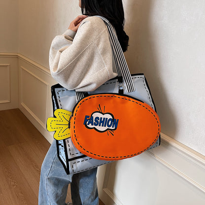 Kreative Grafikdruck-Shopper-Tasche