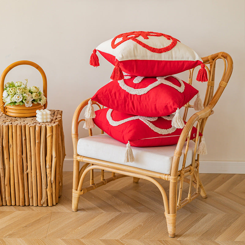 Dekoratives Kissen im Boho-Stil