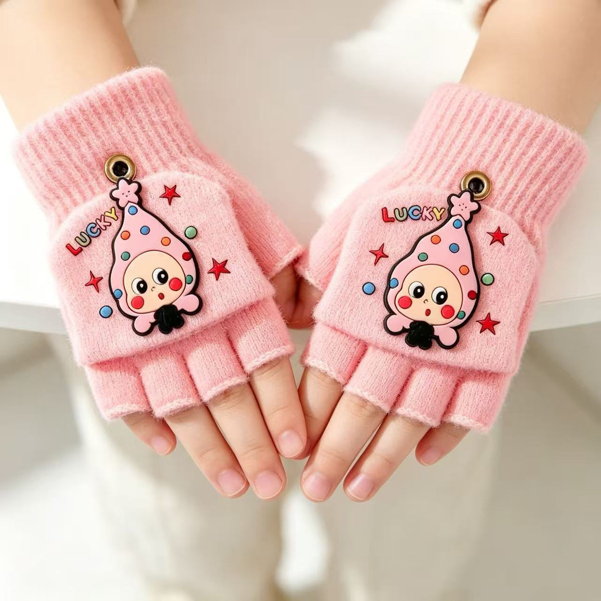 Verspielte Cartoon Fingersless Handschuhe Brehn