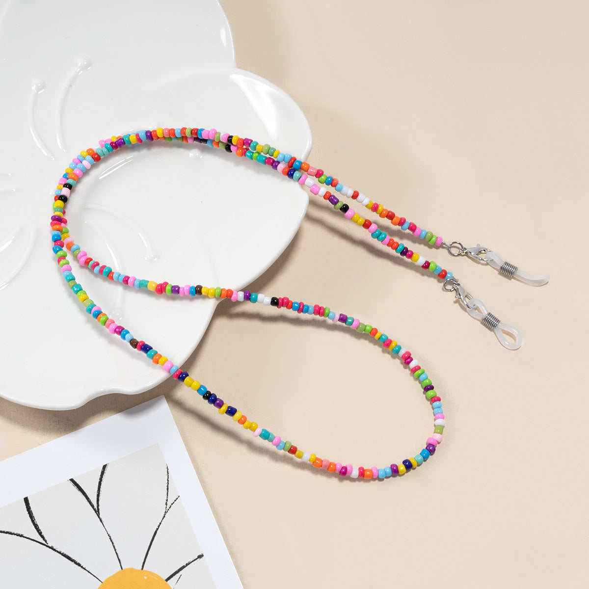 Bunte Perlen Brillenhalter Kette Brehn