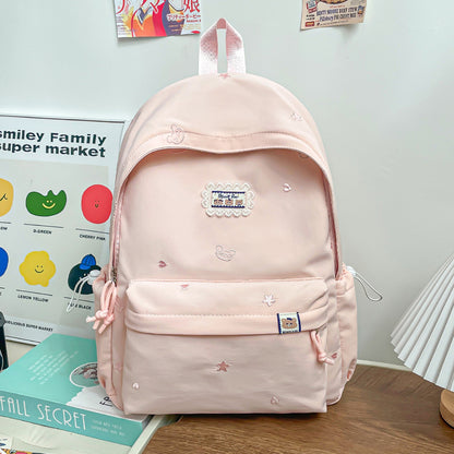 Stylischer backpack mit floralem Schmuck Brehn