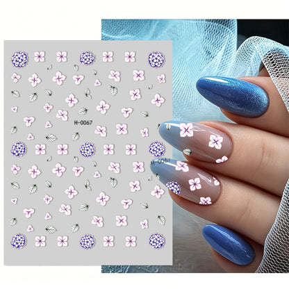 Florales Design Nagelkunst Aufkleber Set